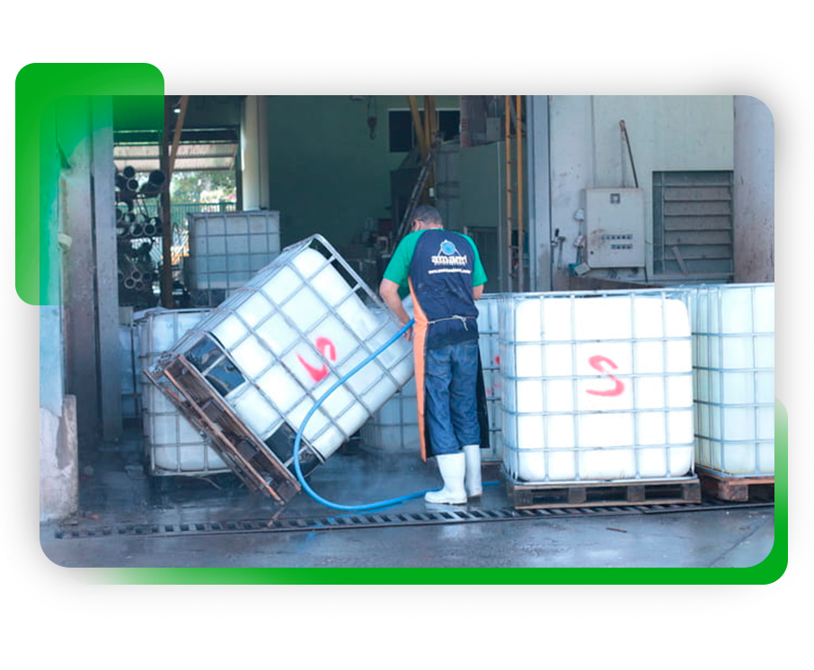 Lavagem e Higienização de IBC 1000L